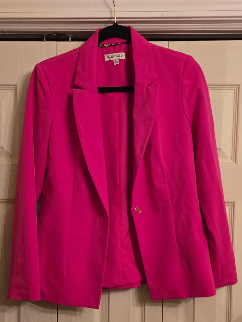 Nanette Lepore Hot Pink Single-Button Blazer